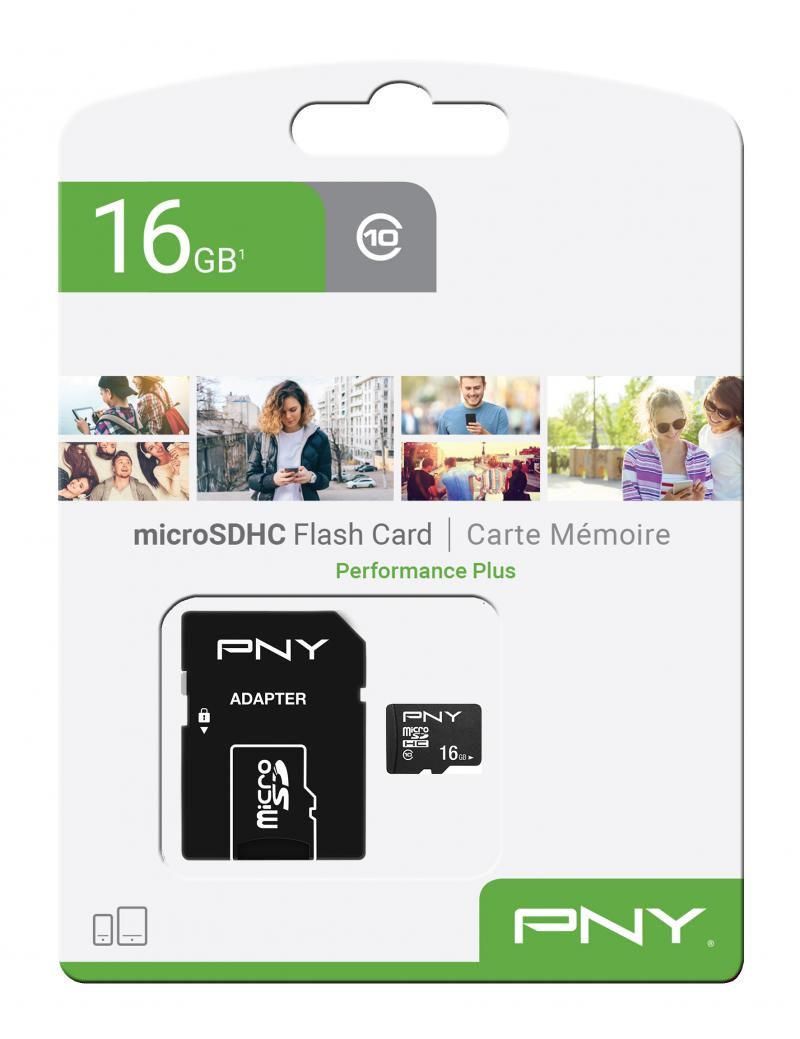 PNY 16GB microSDHC Performance Plus Class 10 + adapterrel - Image 3