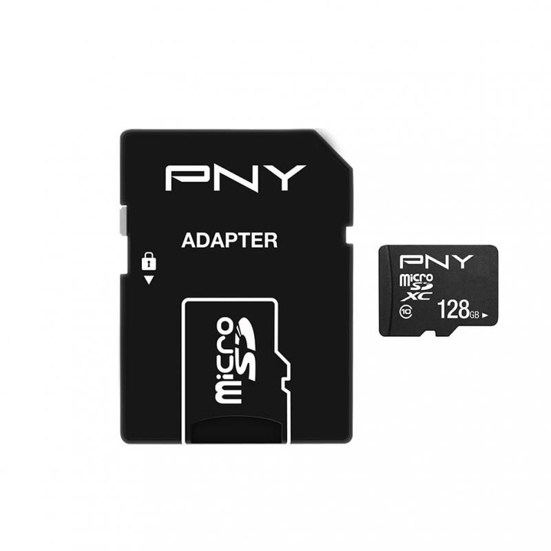 PNY 128GB microSDXC Performance Plus Class 10 + adapterrel - Image 1