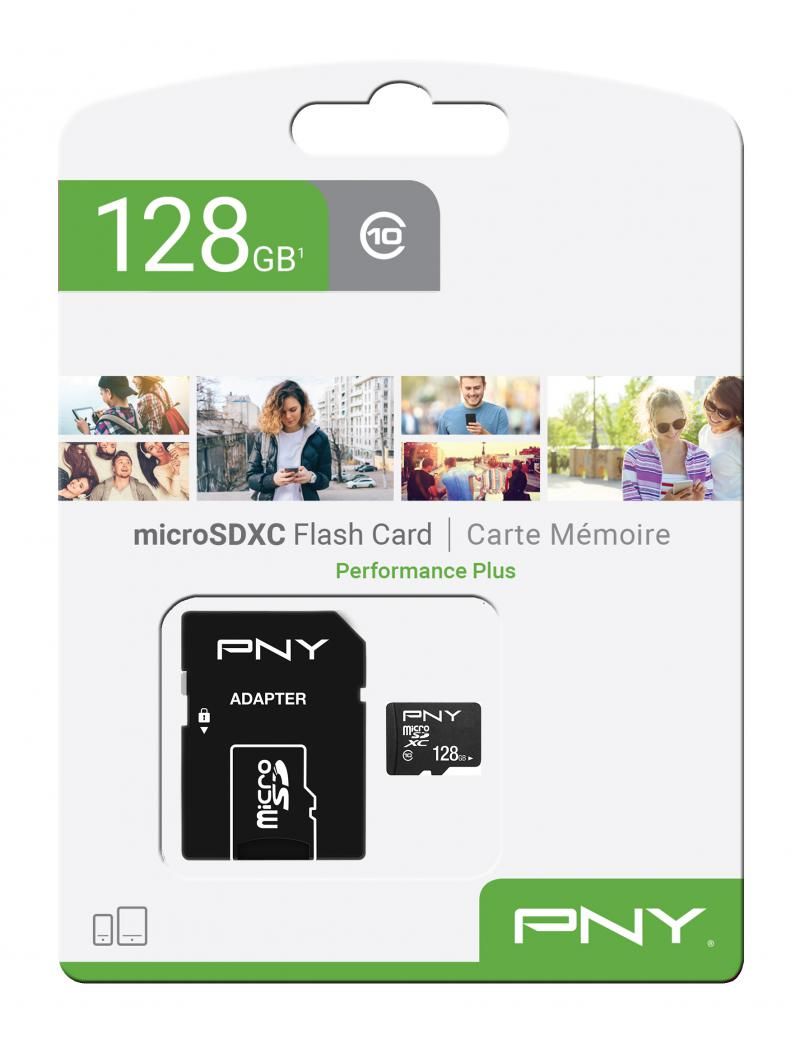 PNY 128GB microSDXC Performance Plus Class 10 + adapterrel - Image 3