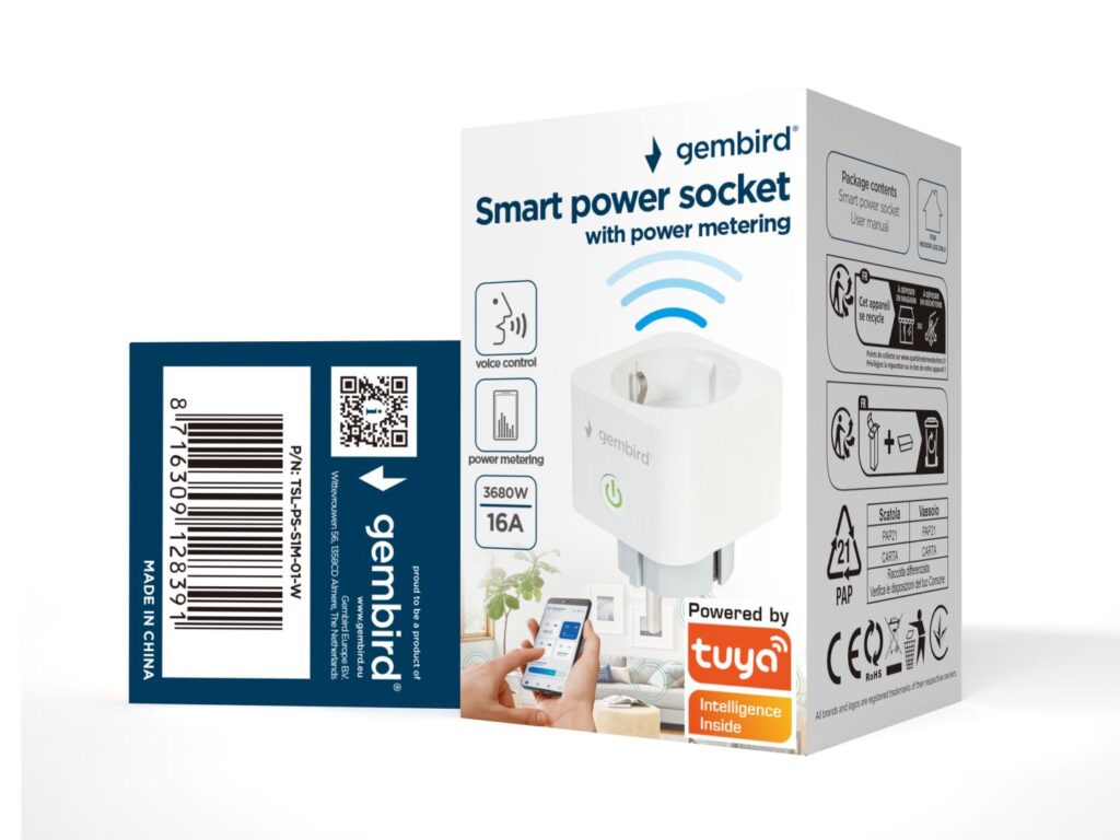 Gembird Smart Power Socket with Power Metering White - Image 6