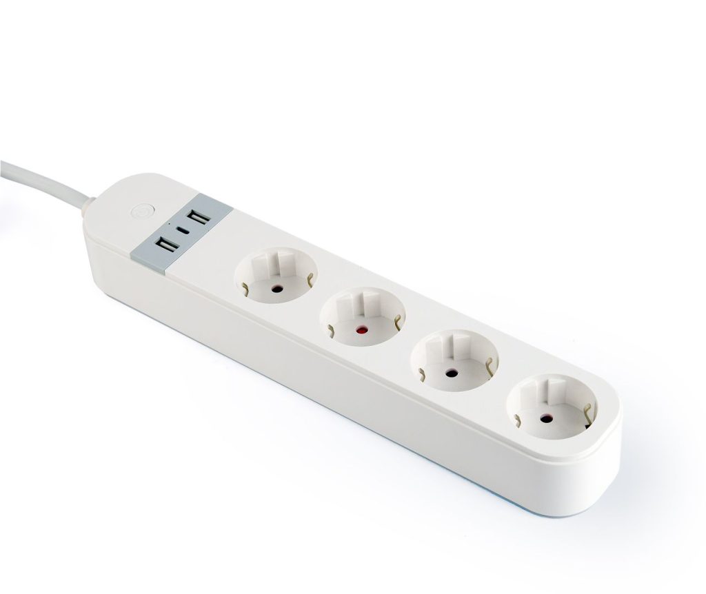 gembird-halozati-eloszto-kapcsoloval-3din-1-5m-white_1.jpg Gembird Smart power strip with USB charger 4 sockets White - Image 1