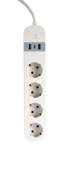 Gembird Smart power strip with USB charger 4 sockets White - Image 3
