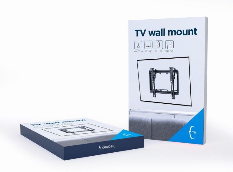 Gembird WM-42T-04 TV wall mount (tilt) 23”-42” Black - Image 7