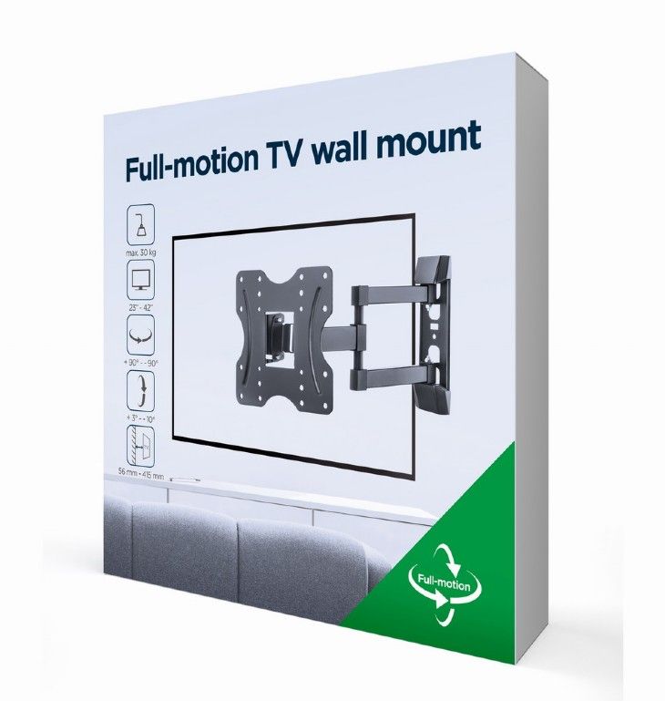 Gembird WM-42ST-02 TV wall mount (full-motion) 23”-42” Black - Image 7