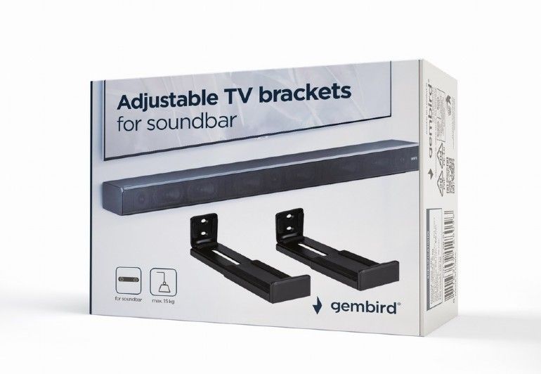 Gembird WM-SB-01 Wall mount for soundbar Black - Image 8
