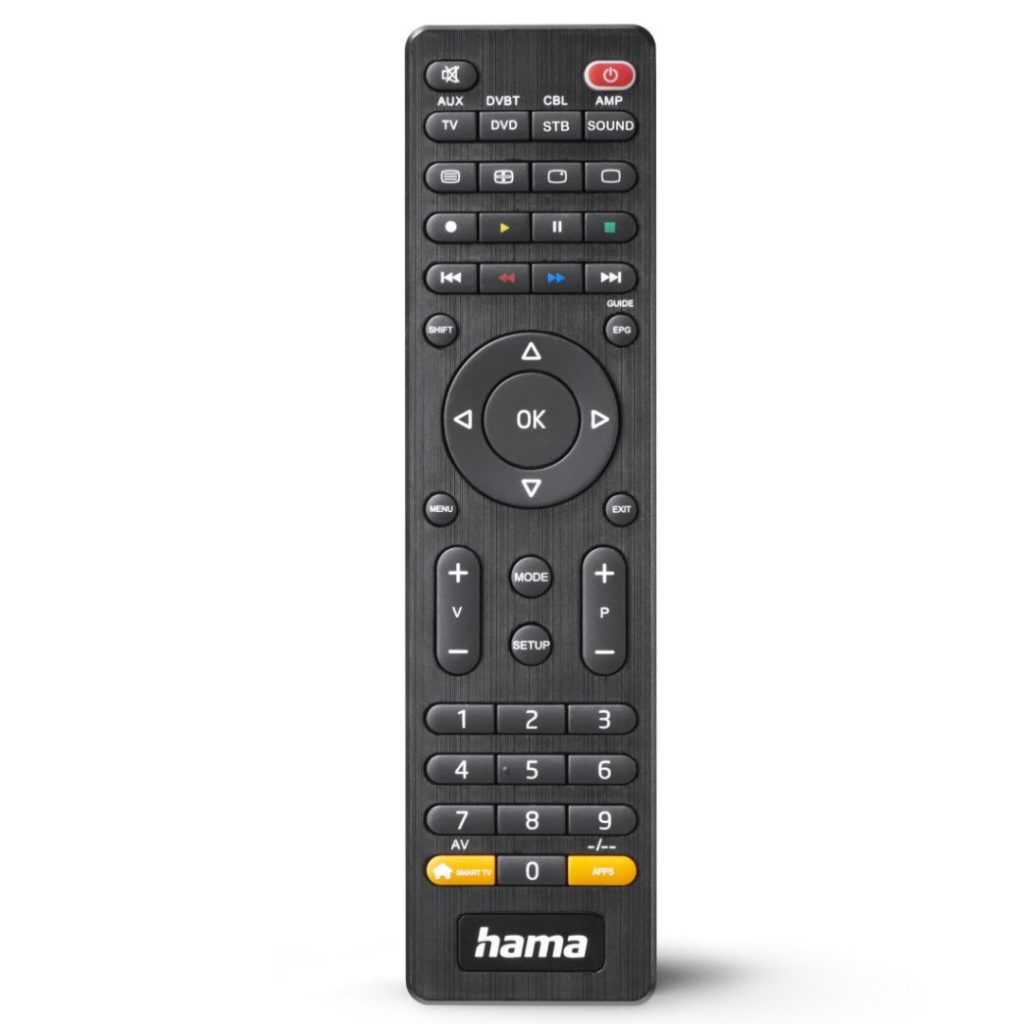 hama-fitv-8in1-univerzalis-taviranyito-black_1.jpg Hama FITV 8IN1 Univerzális Távirányító Black - Image 1