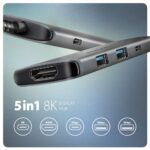 AXAGON HMC-5H8K USB-C 5Gbps 5in1 8K hub - Image 2
