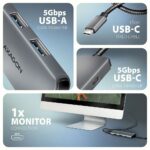 AXAGON HMC-5H8K USB-C 5Gbps 5in1 8K hub - Image 3