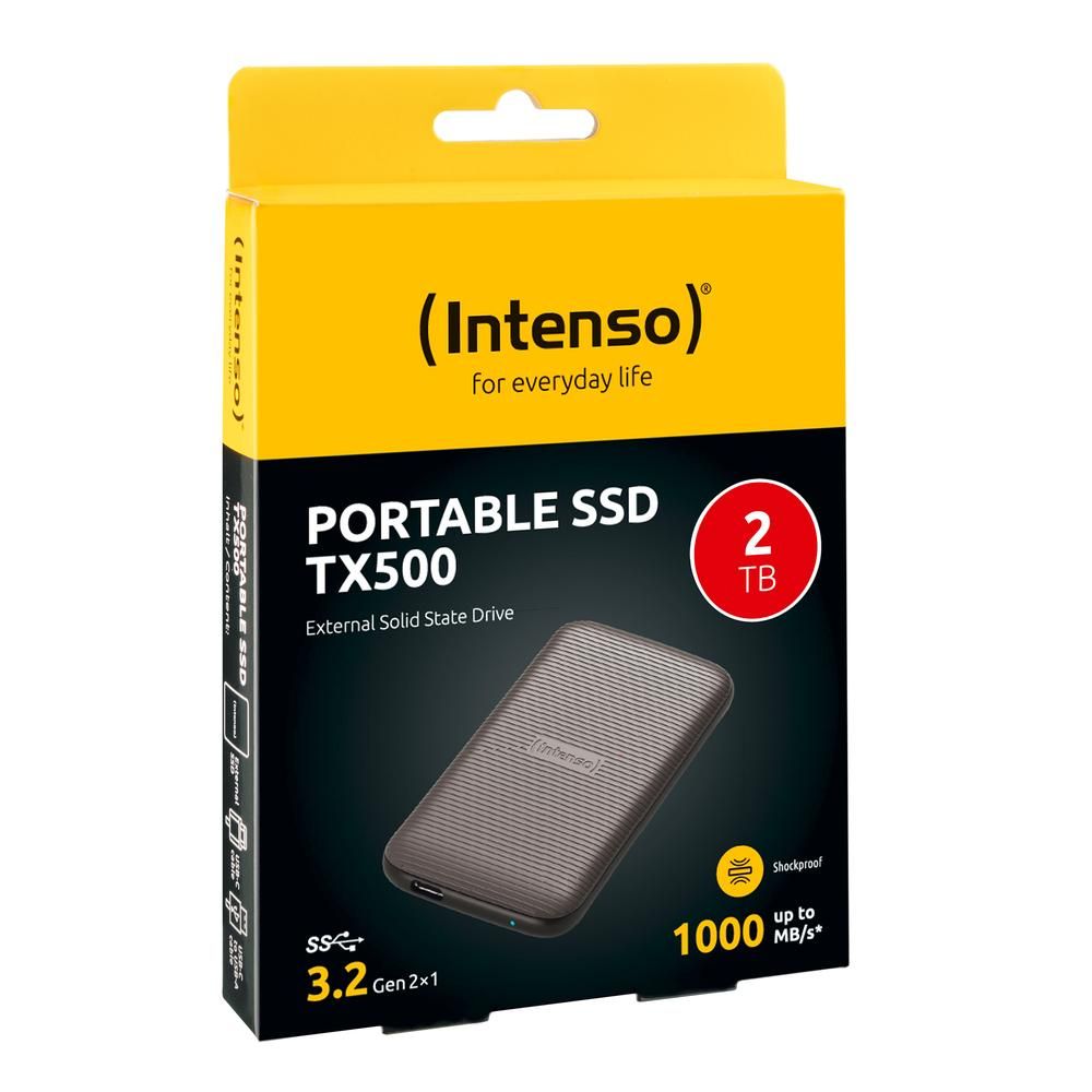 Intenso 2TB USB3.2 Type-C External SSD TX500 Brown - Image 4