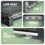 AXAGON HMC-10HLS USB-C 5GBPS LONGER 9IN1 HUB - Image 4