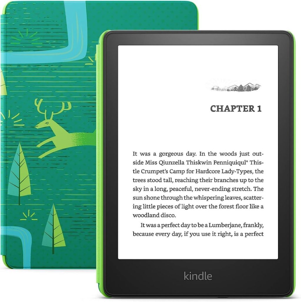 amazon-kindle-paperwhite-2021-6-8-e-book-olvaso-16gb-jewel-forest_1.jpg Amazon Kindle Paperwhite Kids (2021) 6,8" E-book olvasó 16GB Jewel Forest (Reklám mentes) - Image 1