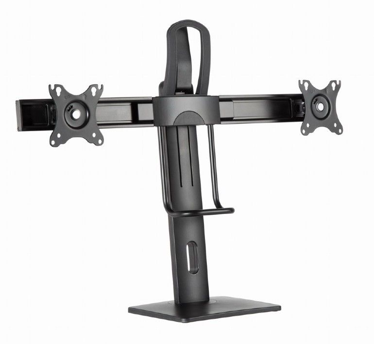 Gembird MS-D2-01 Double monitor desk stand height adjustable - Image 1