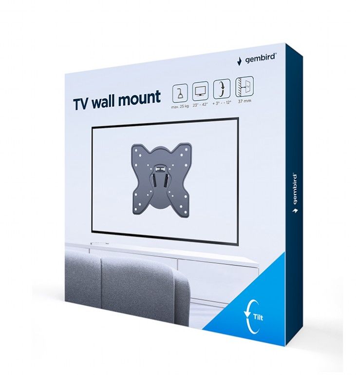 Gembird WM-42T-03 Tilt TV Wall Mount 23”-42” Black - Image 8