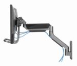 Gembird MA-WA3-01 Wall mounted adjustable monitor arm for 3 monitors 17"-27" Black - Image 7