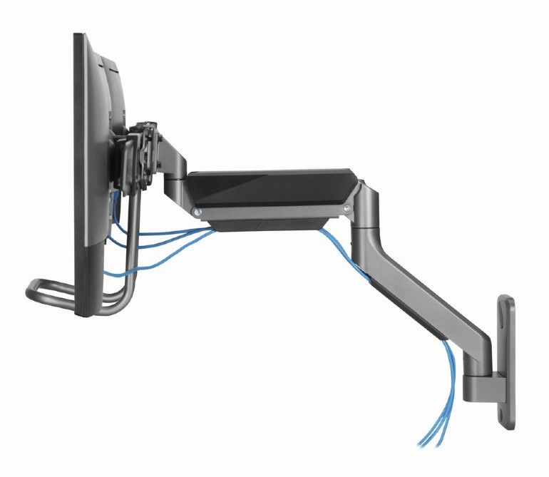 Gembird MA-WA3-01 Wall mounted adjustable monitor arm for 3 monitors 17"-27" Black - Image 7