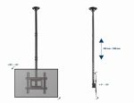 Gembird CM-70ST-01 Full-motion TV ceiling mount 32”-70” Black - Image 7