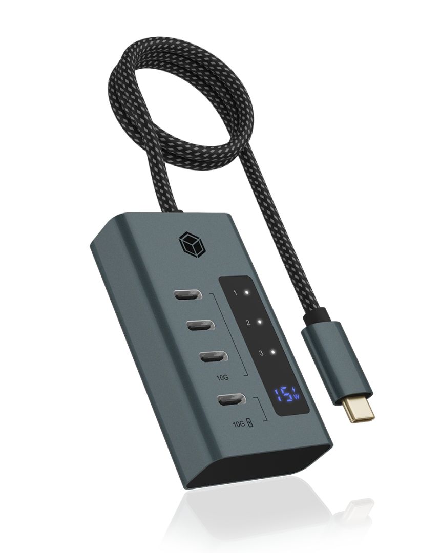 Raidsonic IcyBox IB-HUB1454-C31 4-Port hub with USB 3.2 Gen 2 Type-C interface - Image 1