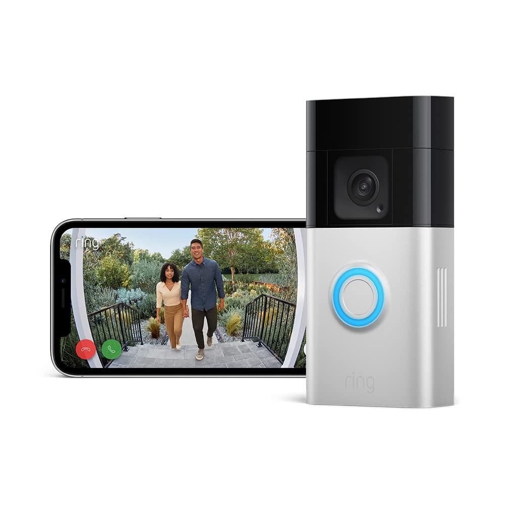 amazon-ring-video-doorbell-3-plus-silver-black_1.jpg Amazon Ring Video Doorbell 3 Plus Silver/Black - Image 1