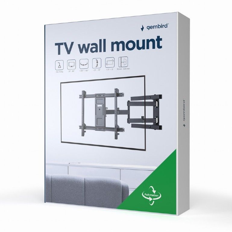 Gembird WM-80ST-05 TV Wall Mount 37"-80" Black - Image 10