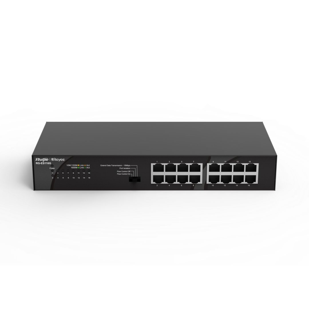 reyee-rg-es116g-16-port-unmanaged-non-poe-switch_1.jpg Reyee RG-ES116G 16-port Unmanaged Non-PoE Switch - Image 1