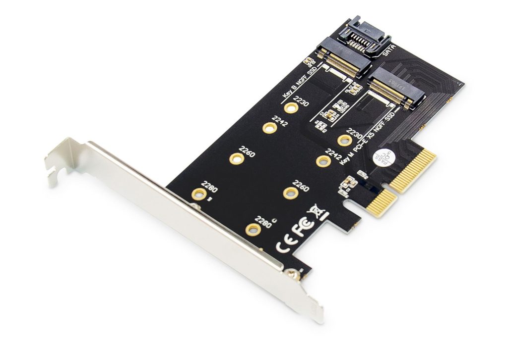 Digitus M.2 NGFF / NVMe SSD PCI Express 3.0 (x4) Add-On Card - Image 1