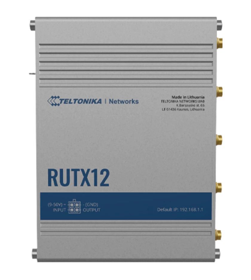 Teltonika RUTX12 Dual LTE CAT6 Industrial Cellular Router - Image 1