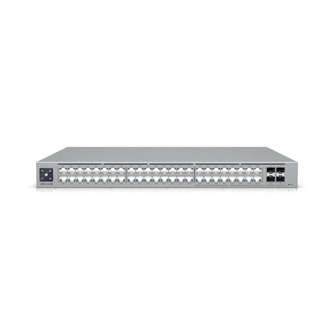 Ubiquiti UniFi Switch PRO MAX 48 PoE, 16x2.5G PoE port, 32x gigabit PoE port, 4xSFP+, max.720W, rackes - Image 1