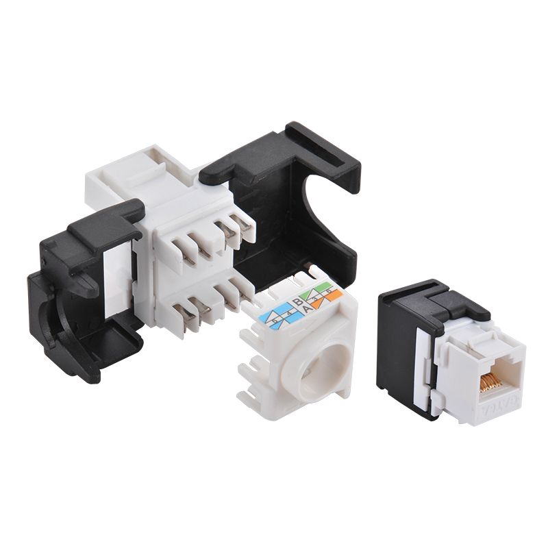 Logilink Cat.6 Keystone Jack UTP 180° toolless, 17.1 mm width - Image 1