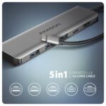 AXAGON HMC-5H USB-C 5Gbps 5in1 hub Silver - Image 2