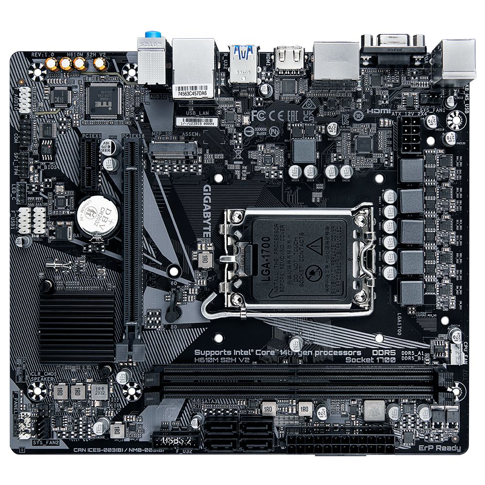 GIGABYTE Alaplap S1700 H610M S2H V2 INTEL H610, mATX - Image 4