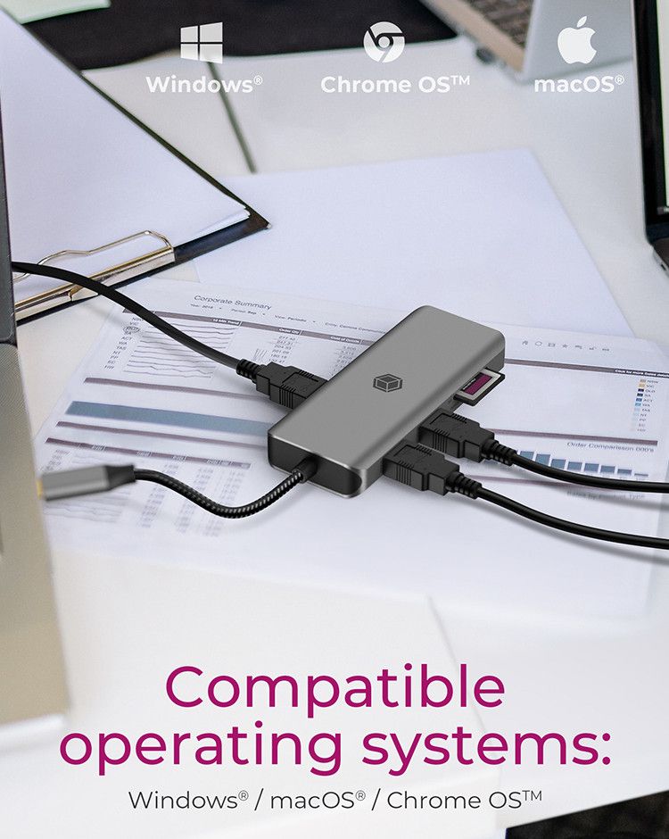 Raidsonic Icy Box IB-DK4012-CPD 9in1 USB Type-C DockingStation Black - Image 6