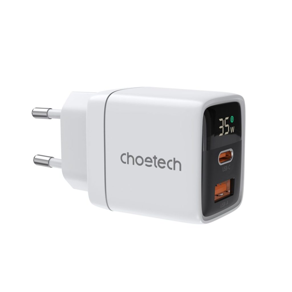 choetech-pd6052-charger-white_1.jpg Choetech  PD6052 35W Wall Charger White - Image 1