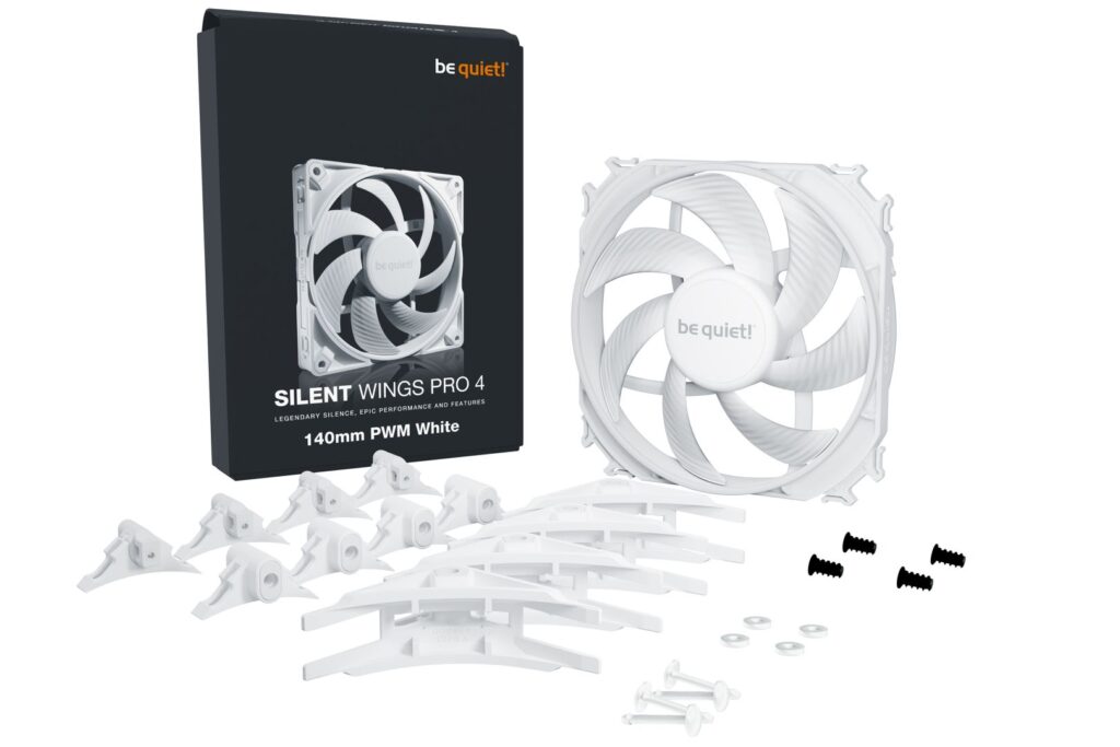 Be Quiet! Cooler 14cm - SILENT WINGS PRO 4 White 140mm PWM (2400rpm, 36,8dB, fehér) - Image 6