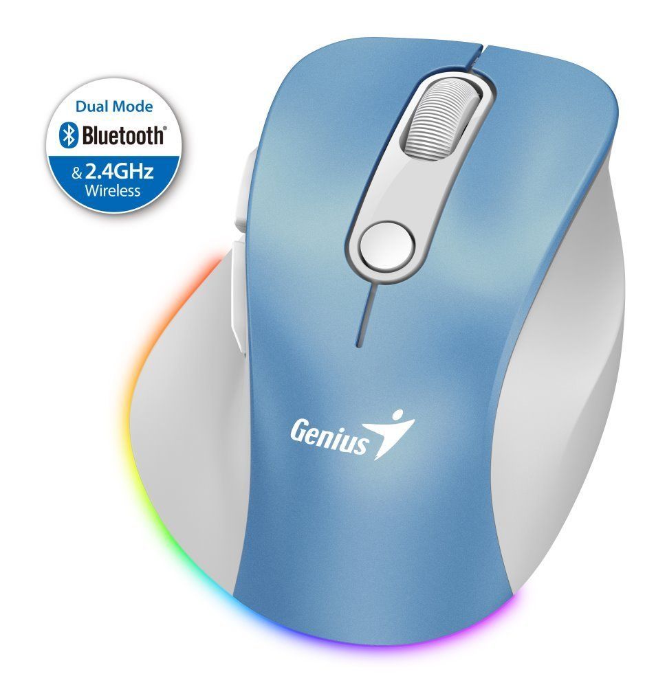 Genius Ergo 9000S Pro Wireless mouse Light Blue - Image 7