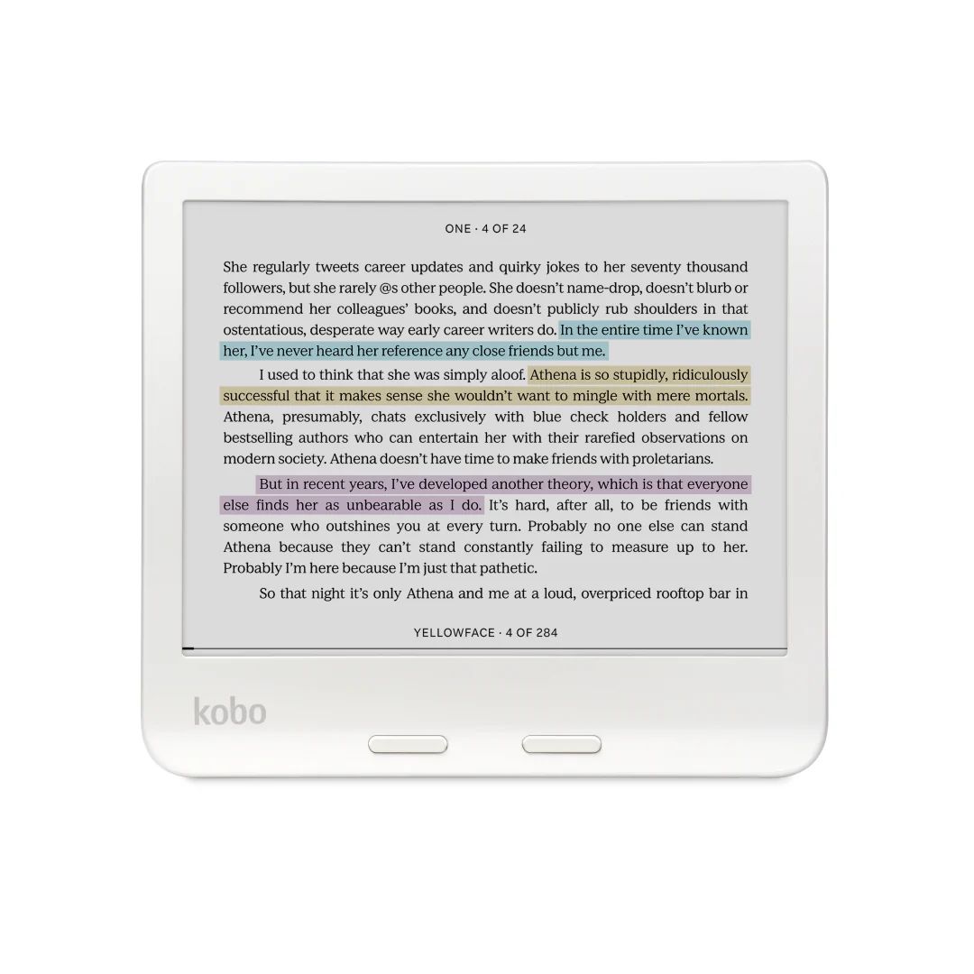 kobo-libra-colour-7-e-book-olvaso-32gb-white_1.jpg Kobo Libra Colour 7" E-book olvasó 32GB White - Image 1