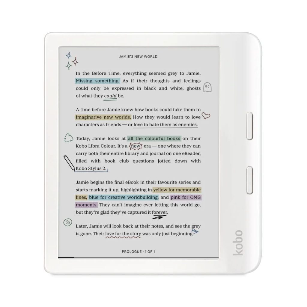 kobo-libra-colour-7-e-book-olvaso-32gb-white_2.jpg Kobo Libra Colour 7" E-book olvasó 32GB White - Image 2