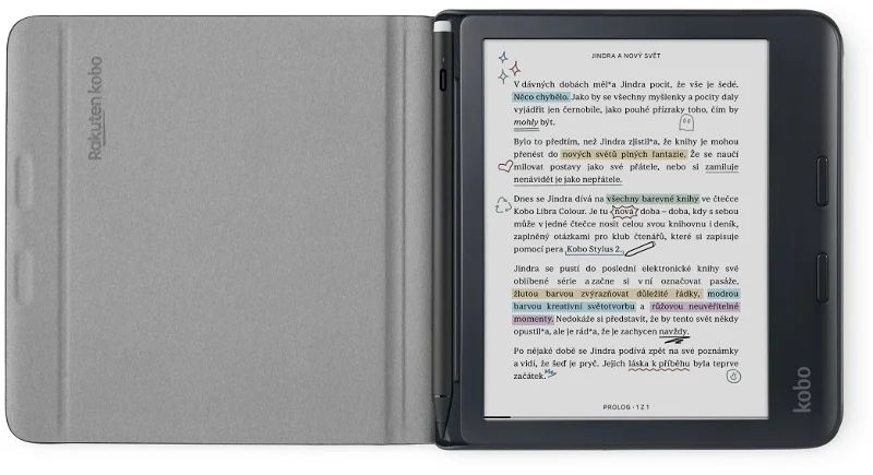 kobo-libra-colour-notebook-sleepcover-black_2.jpg Kobo Libra Colour Notebook SleepCover Black - Image 2