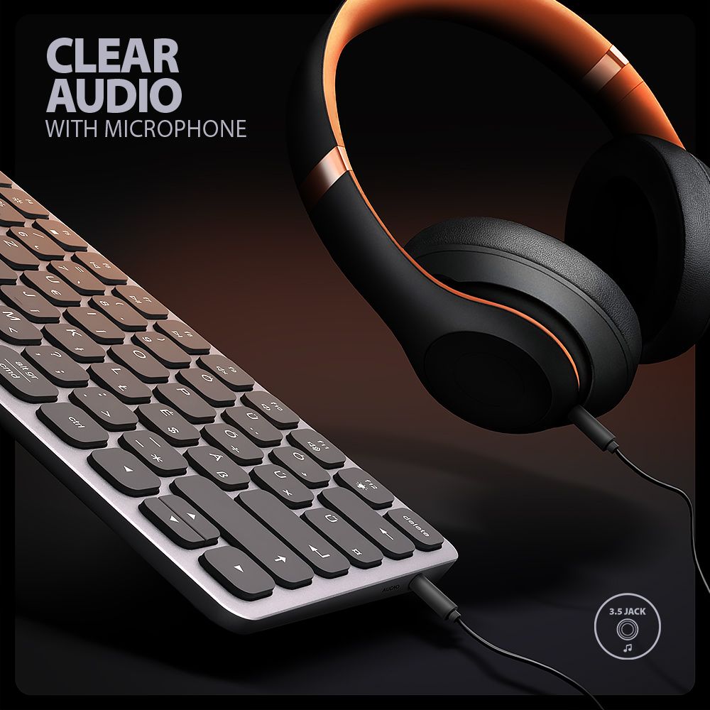 AXAGON HMC-KB-HU Magyar billentyűzet és 9 az 1-ben hub - Image 5