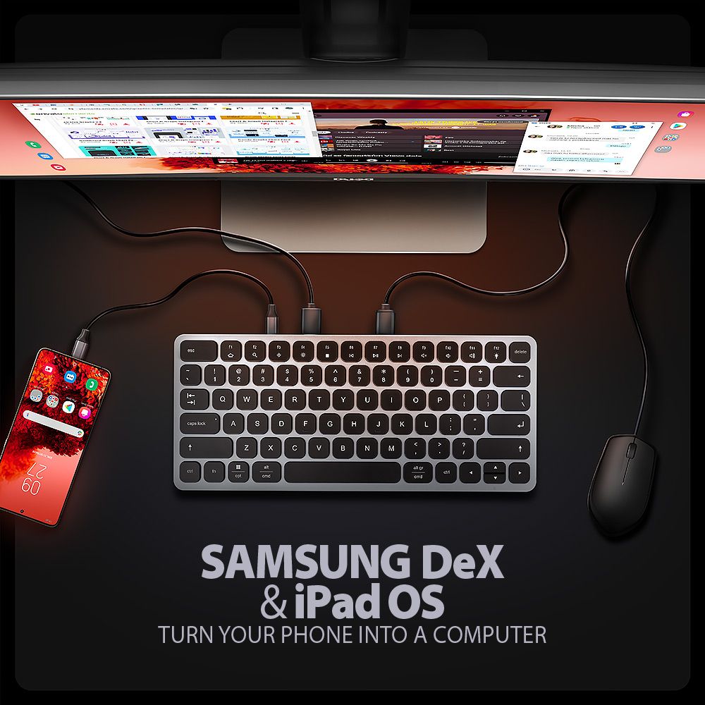 AXAGON HMC-KB-US Angol billentyűzet és hub - Image 12