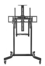 Gembird TVS-100T-01 Motorized height adjustable TV floor stand with caster wheels 55"-100" Black - Image 2