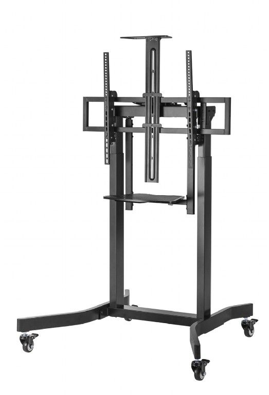 Gembird TVS-100T-01 Motorized height adjustable TV floor stand with caster wheels 55"-100" Black - Image 3