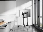 Gembird TVS-100T-01 Motorized height adjustable TV floor stand with caster wheels 55"-100" Black - Image 4