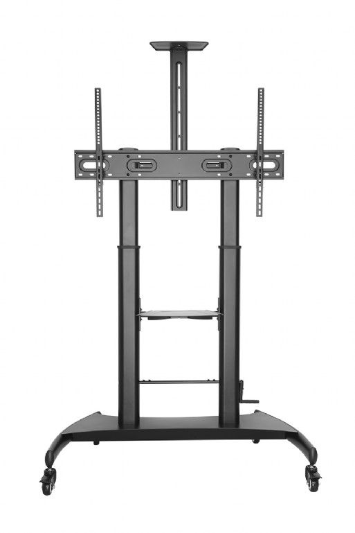 Gembird TVS-100T-02 Height adjustable TV floor stand with caster wheels 60"-100" Black - Image 2
