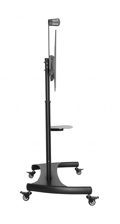 Gembird TVS-100T-02 Height adjustable TV floor stand with caster wheels 60"-100" Black - Image 4