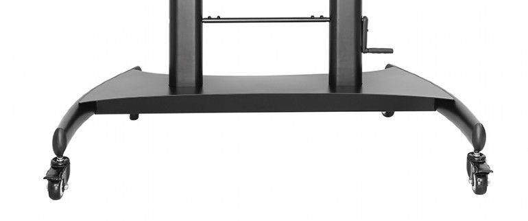 Gembird TVS-100T-02 Height adjustable TV floor stand with caster wheels 60"-100" Black - Image 7