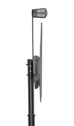 Gembird TVS-100T-02 Height adjustable TV floor stand with caster wheels 60"-100" Black - Image 8