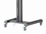 Gembird TVS-70T-02 Aluminum TV floor stand with caster wheels 37"-70" Black - Image 5
