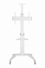 Gembird TVS-70T-02-W Aluminum TV floor stand with caster wheels 37"-70" White - Image 3