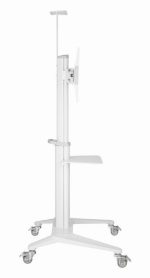 Gembird TVS-70T-02-W Aluminum TV floor stand with caster wheels 37"-70" White - Image 4