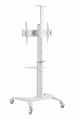 Gembird TVS-70T-02-W Aluminum TV floor stand with caster wheels 37"-70" White - Image 5